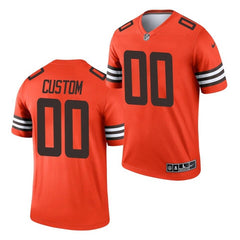 Men's Cleveland Browns ACTIVE PLAYER Custom Orange Inverted Legend Football Jersey 