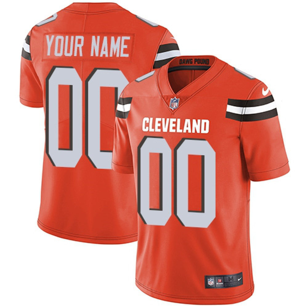 Men's Cleveland Browns Customized Orange Alternate Vapor Untouchable NFL Stitched Limited Jersey 