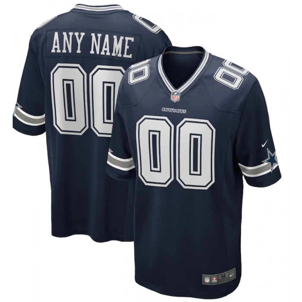 Men's Dallas Cowboys Customized Navy Stitched Jersey 