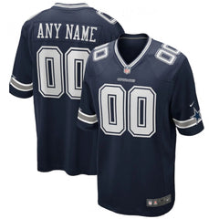 Men's Dallas Cowboys Customized Navy Stitched Jersey 