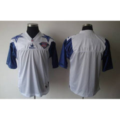 Men's Dallas Cowboys Customized White Mitchell And Ness 75th Stitched Jersey 