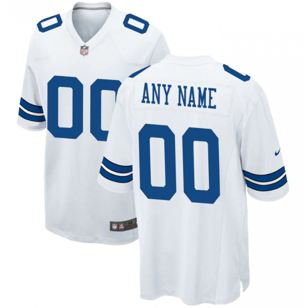 Men's Dallas Cowboys Customized White Stitched Jersey 