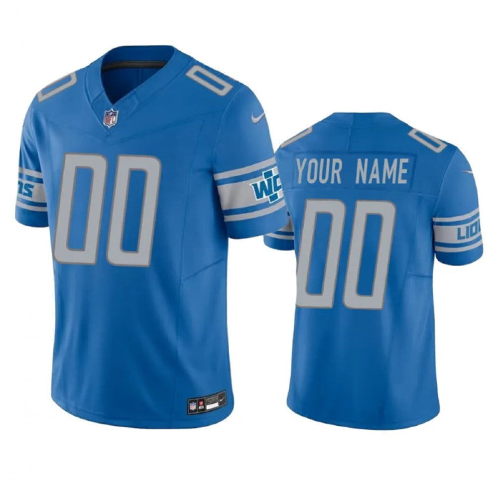 Men's Detroit Lions Active Player Custom Blue 2023 F.U.S.E. Vapor Untouchable Limited Stitched Jersey 