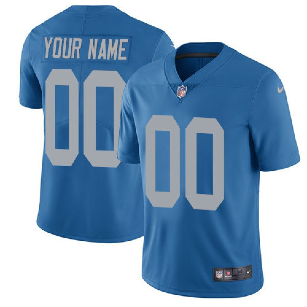 Men's Detroit Lions Customized Blue Alternate Vapor Untouchable NFL Stitched Limited Jersey 