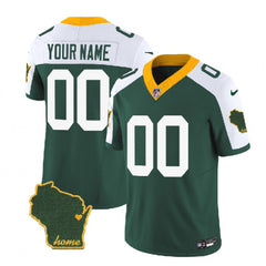 Men's Green Bay Packers Customized Green/White 2023 F.U.S.E. Home Patch Vapor Untouchable Limited Stitched Jersey 