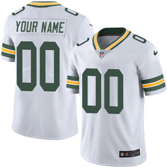 Men's Green Bay Packers Customized White Vapor Untouchable NFL Stitched Limited Jersey 