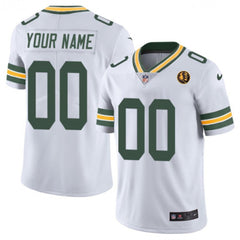 Men's Green Bay Packers Active Player Custom White With John Madden Patch Vapor Limited Stitched Football Jersey 