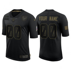 Men's Houston Texans Customized 2020 Black Salute To Service Limited Stitched Jersey 