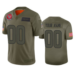 Men's Houston Texans Customized 2019 Camo Salute To Service NFL Stitched Limited Jersey 