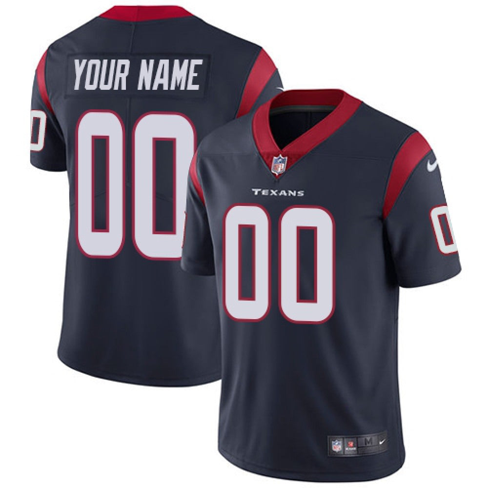 Men's Houston Texans Customized Navy Blue Team Color Vapor Untouchable NFL Stitched Limited Jersey 