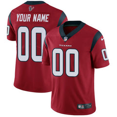 Men's Houston Texans 2023 Draft Custom Red Vapor Untouchable Limited Stitched Jersey 