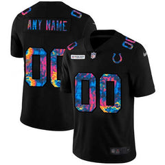 Men's Indianapolis Colts Customized 2020 Black Crucial Catch Limited Stitched Jersey 