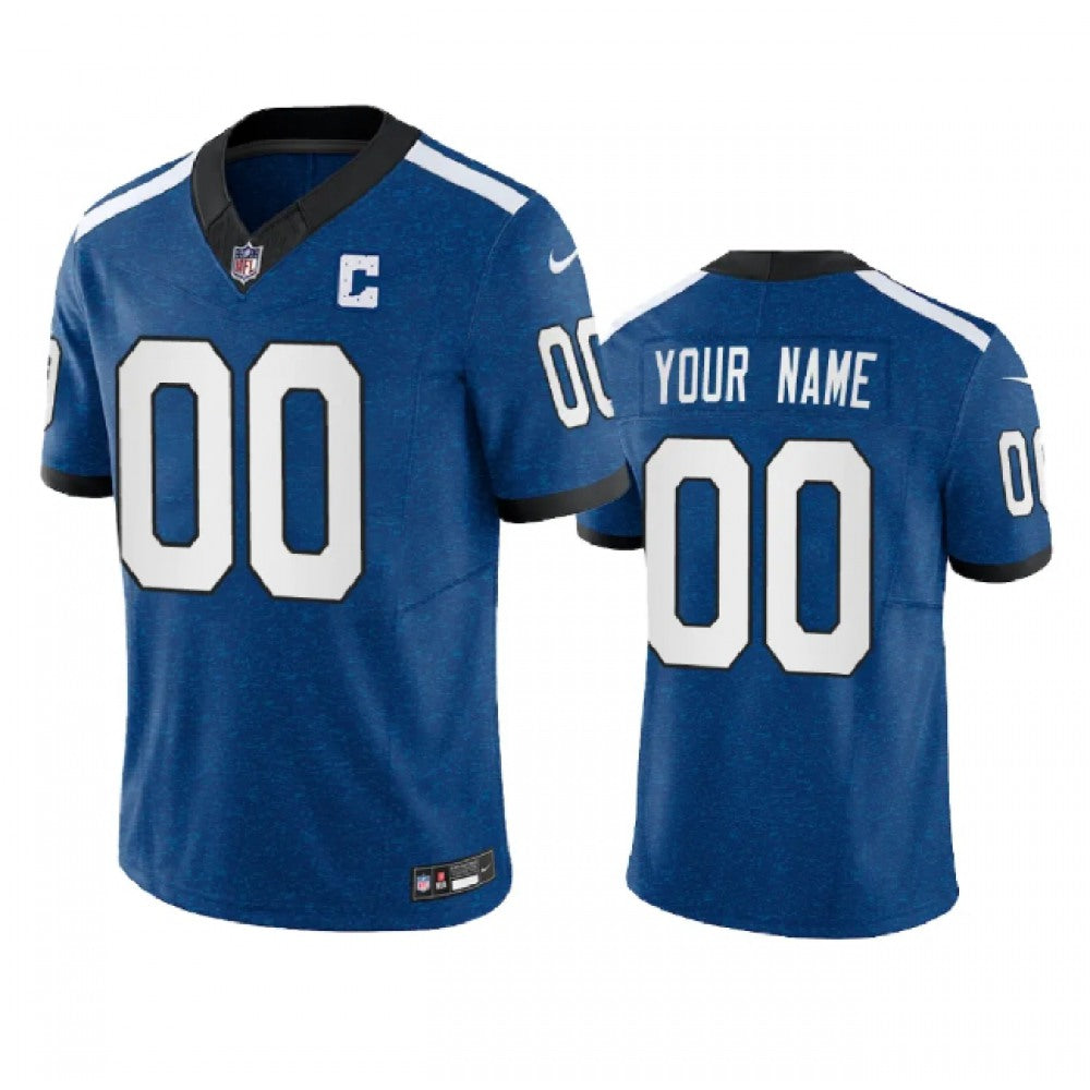 Men's Indianapolis Colts Active Player Custom Royal 2023 F.U.S.E. Indiana Nights Limited Stitched Football Jersey 