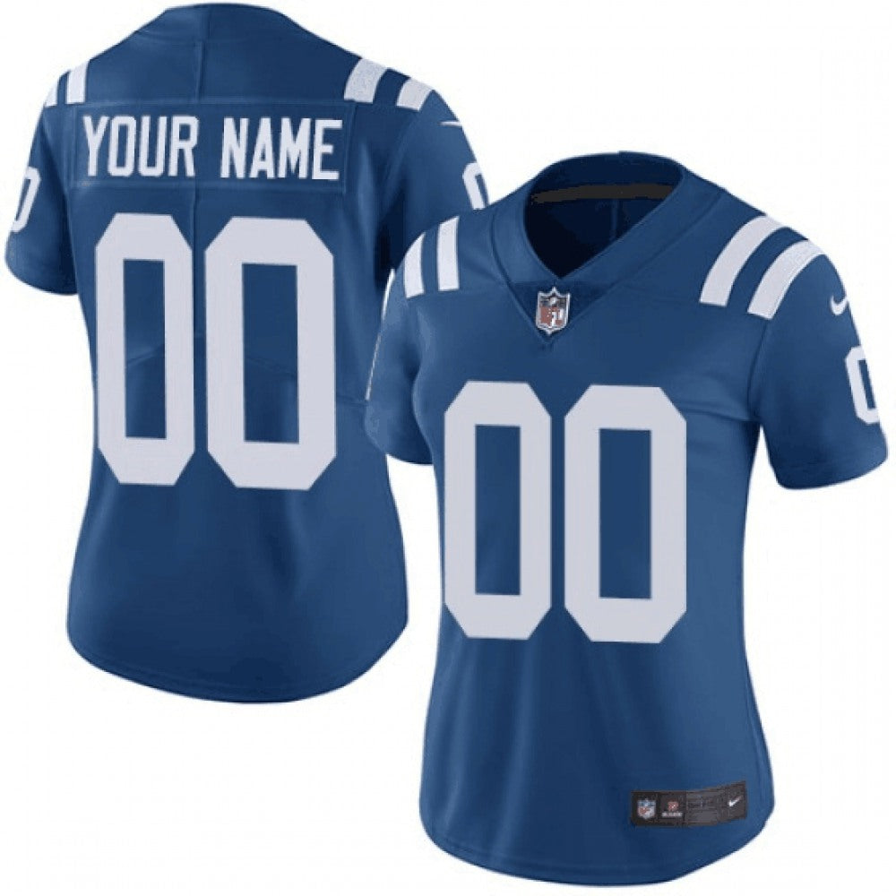 Women's Indianapolis Colts Customized Royal Blue Team Color Vapor Untouchable NFL Stitched Limited Jersey 