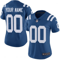 Women's Indianapolis Colts Customized Royal Blue Team Color Vapor Untouchable NFL Stitched Limited Jersey 
