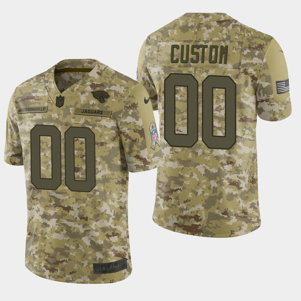 Men's Jacksonville Jaguars Customized Camo Salute To Service NFL Stitched Limited Jersey 