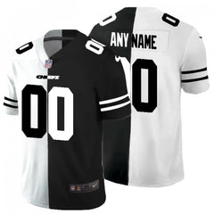 Men's Kansas City Chiefs ACTIVE PLAYER Custom Black & White Split Limited Stitched Jersey 