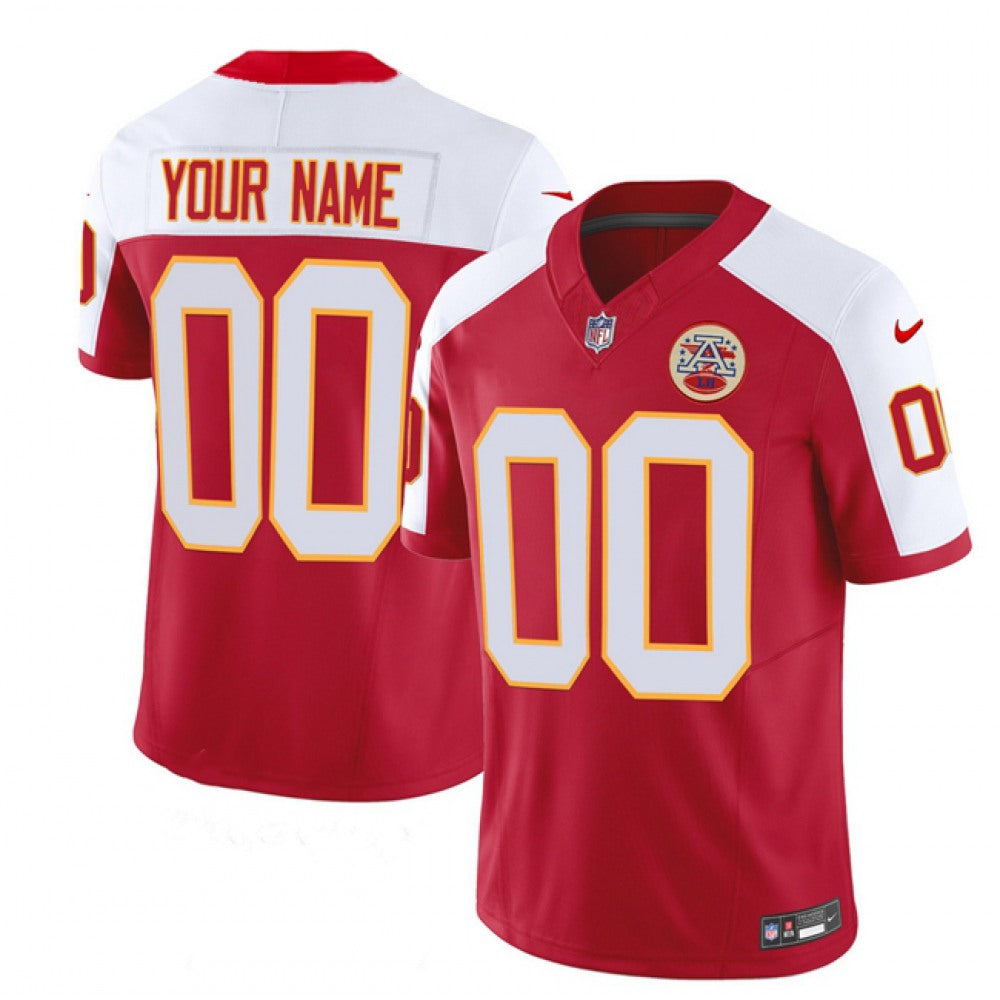 Men's Kansas City Chiefs Active Player Custom Red/White 2023 F.U.S.E. Vapor Untouchable Limited Stitched Jersey 