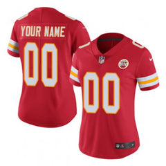 Women's Kansas City Chiefs Customized Red Limited Stitched NFLJersey(Run Small 