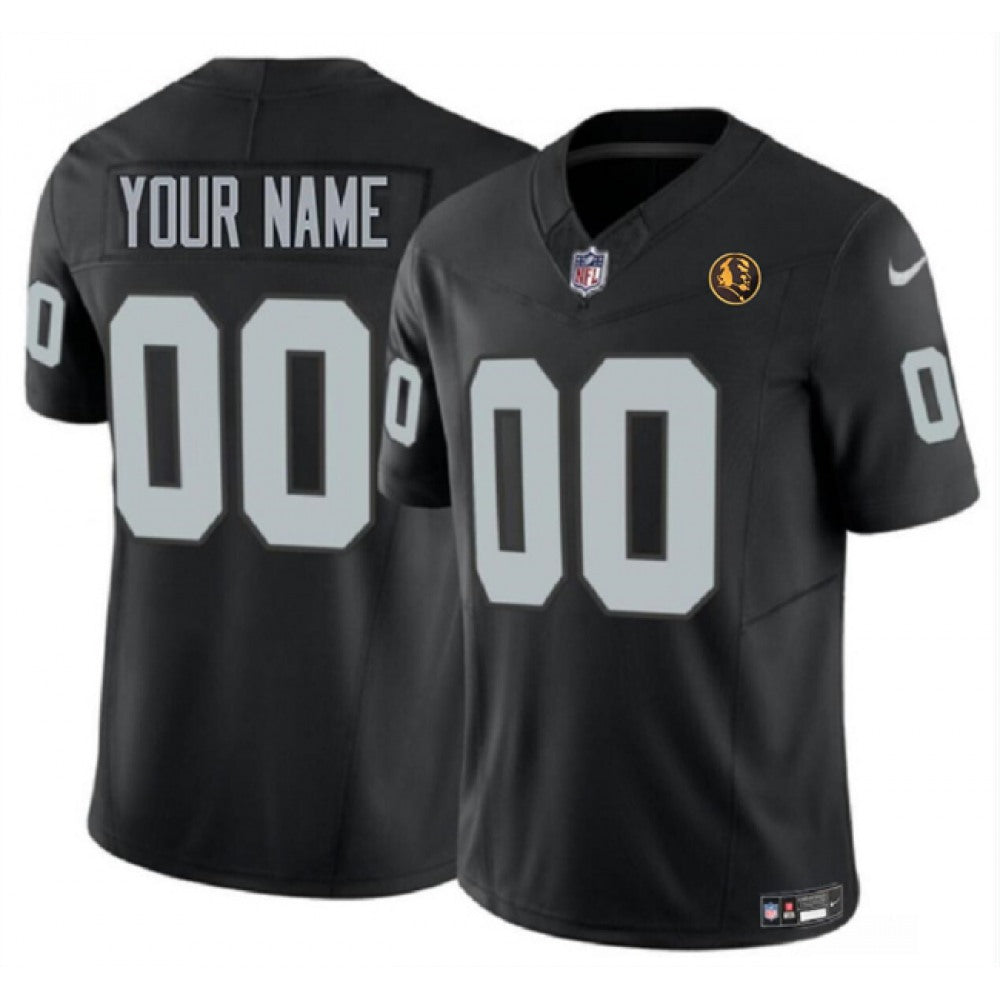 Men's Las Vegas Raiders Active Player Custom Black 2023 F.U.S.E. With John Madden Patch Vapor Limited Stitched Football Jersey 