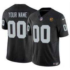 Men's Las Vegas Raiders Active Player Custom Black 2023 F.U.S.E. With John Madden Patch Vapor Limited Stitched Football Jersey 
