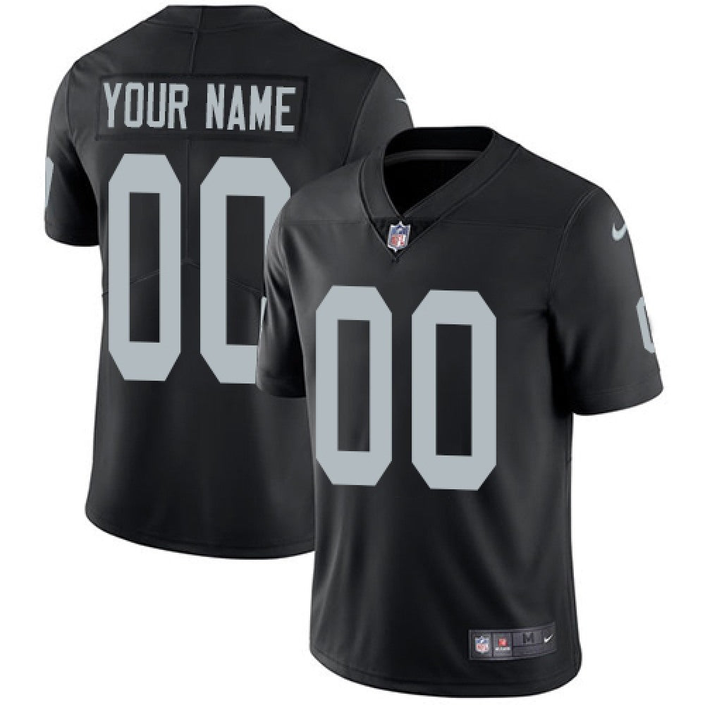 Men's Oakland Raiders Customized Black Team Color Vapor Untouchable NFL Stitched Limited Jersey 