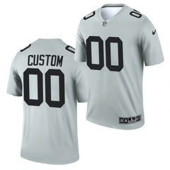 Men's Las Vegas Raiders ACTIVE PLAYER Custom 2021 Gray Inverted Legend Stitched Jersey 