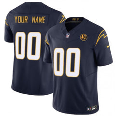 Men's Los Angeles Chargers Active Player Custom Navy 2023 F.U.S.E. With John Madden Patch Vapor Limited Stitched Football Jersey 