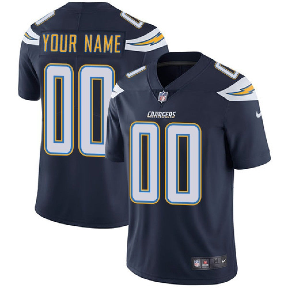 Men's Los Angeles Chargers Customized Navy Blue Team Color Vapor Untouchable NFL Stitched Limited Jersey 