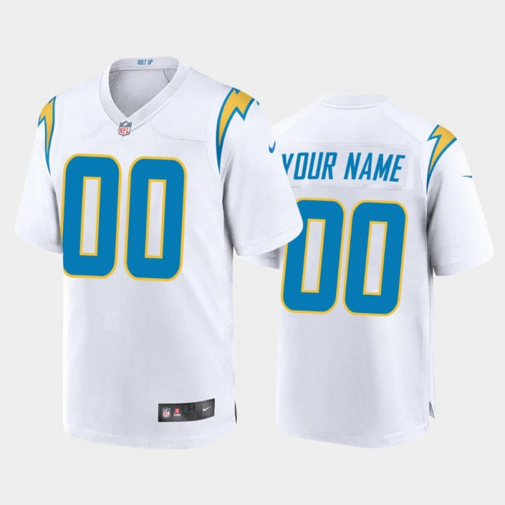 Men's Los Angeles Chargers ACTIVE PLAYER Custom New White Stitched Jersey 