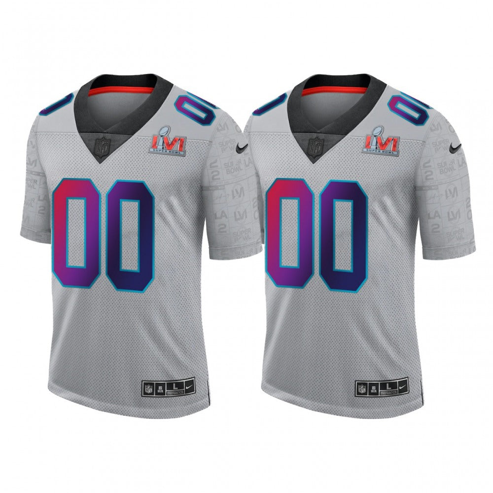 Men's Los Angeles Rams Active Player Custom 2022 Grey Super Bowl LVI Limited Stitched Jersey 