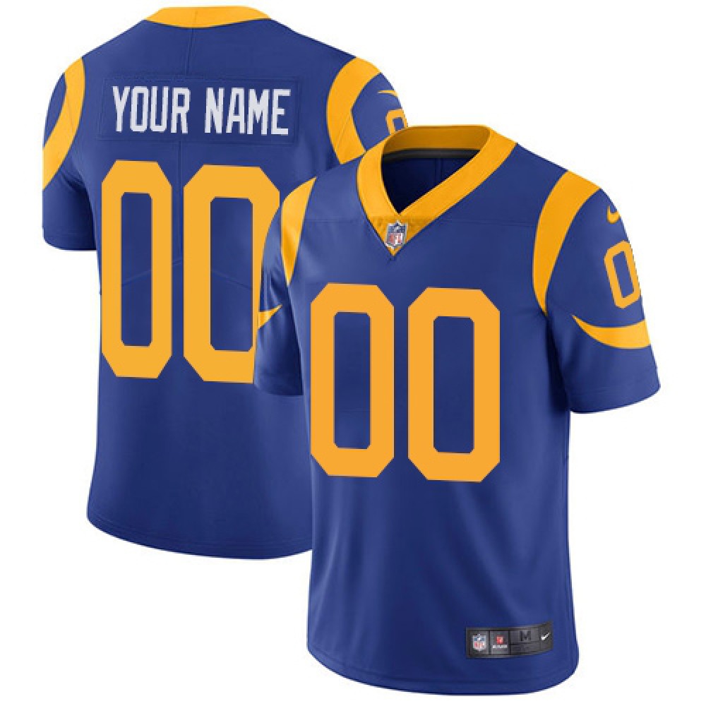 Men's Los Angeles Rams Customized Royal Blue Alternate Vapor Untouchable NFL Stitched Limited Jersey 