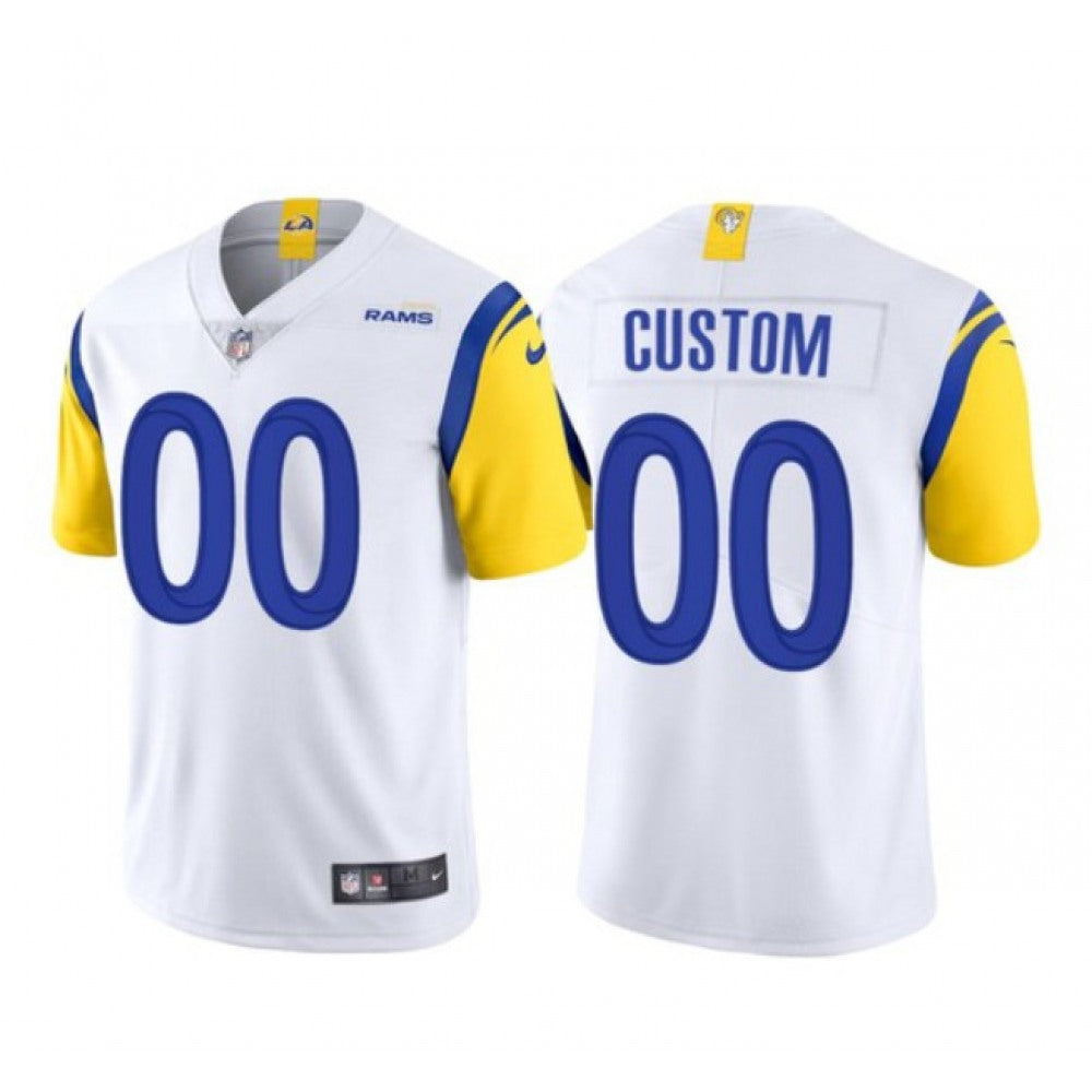 Men's Los Angeles Rams Customized 2021 White Vapor Untouchable Limited Alternate Stitched Jersey 