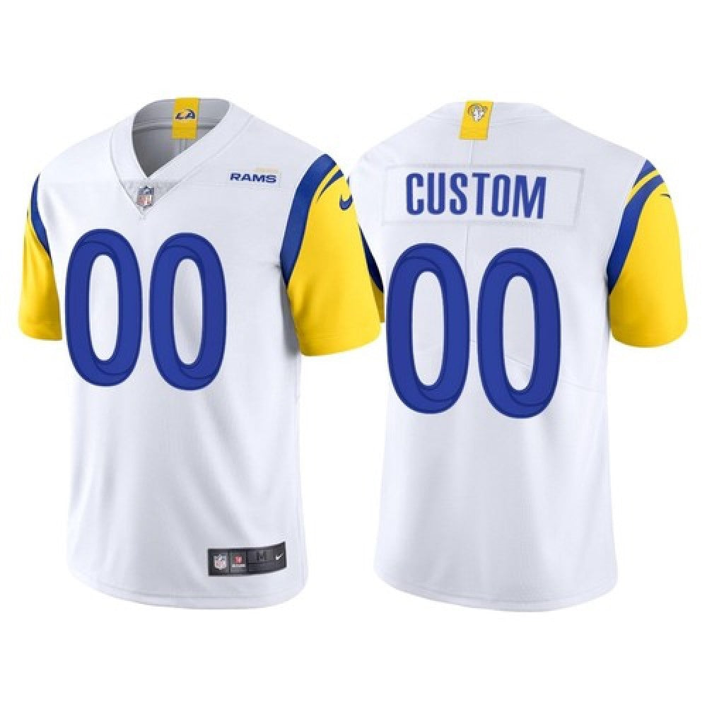 Men's Los Angeles Rams Active Player Custom 2021 White Vapor Untouchable Limited Alternate Stitched Jersey 