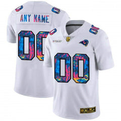 Men's Los Angeles Rams ACTIVE PLAYER Custom 2020 White Crucial Catch Limited Stitched Jersey 