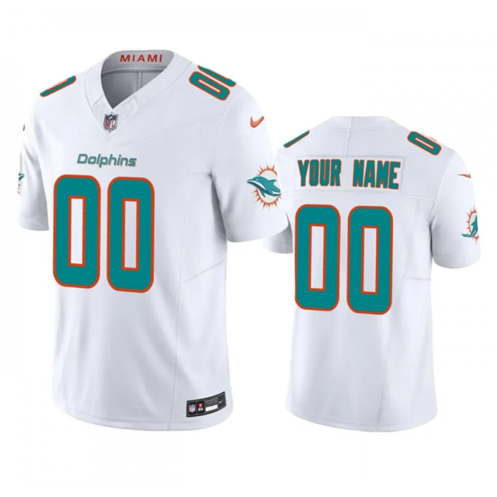 Men's Miami Dolphins Active Player Custom White 2023 F.U.S.E Vapor Limited Stitched Football Jersey 