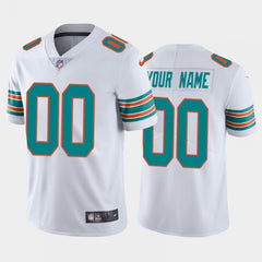 Men's Miami Dolphins Customized White Vapor Untouchable NFL Stitched Jersey 