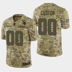 Men's Minnesota Vikings Customized Camo Salute To Service NFL Stitched Limited Jersey 