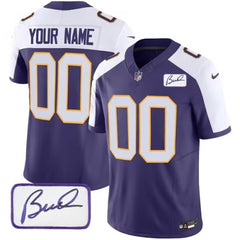 Men's Minnesota Vikings Customized Purple White 2023 F.U.S.E. Bud Grant patch Limited Stitched Football Jersey 