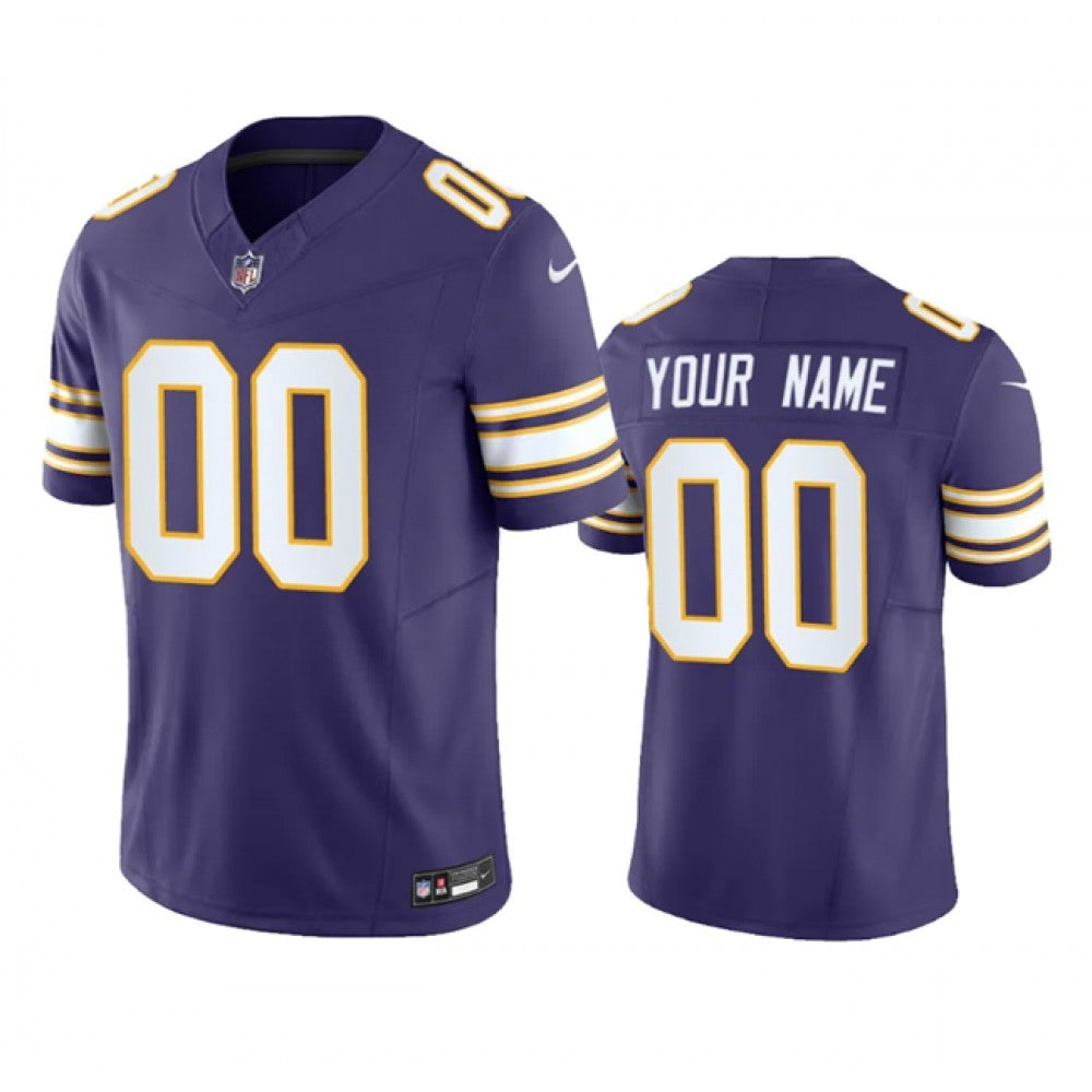 Men's Minnesota Vikings Active Player Custom Purple 2023 F.U.S.E. Vapor Untouchable Limited Stitched Jersey 