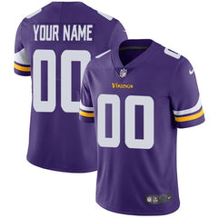 Men's Minnesota Vikings Customized Purple Team Color Vapor Untouchable NFL Stitched Limited Jersey 