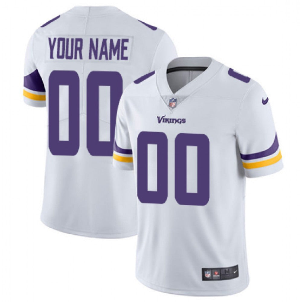 Women's Minnesota Vikings Customized White Vapor Untouchable Stitched Jersey(Run Small) 