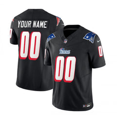 Men's New England Patriots Active Player Custom Black 2023 F.U.S.E. Throwback Limited Stitched Football Jersey 
