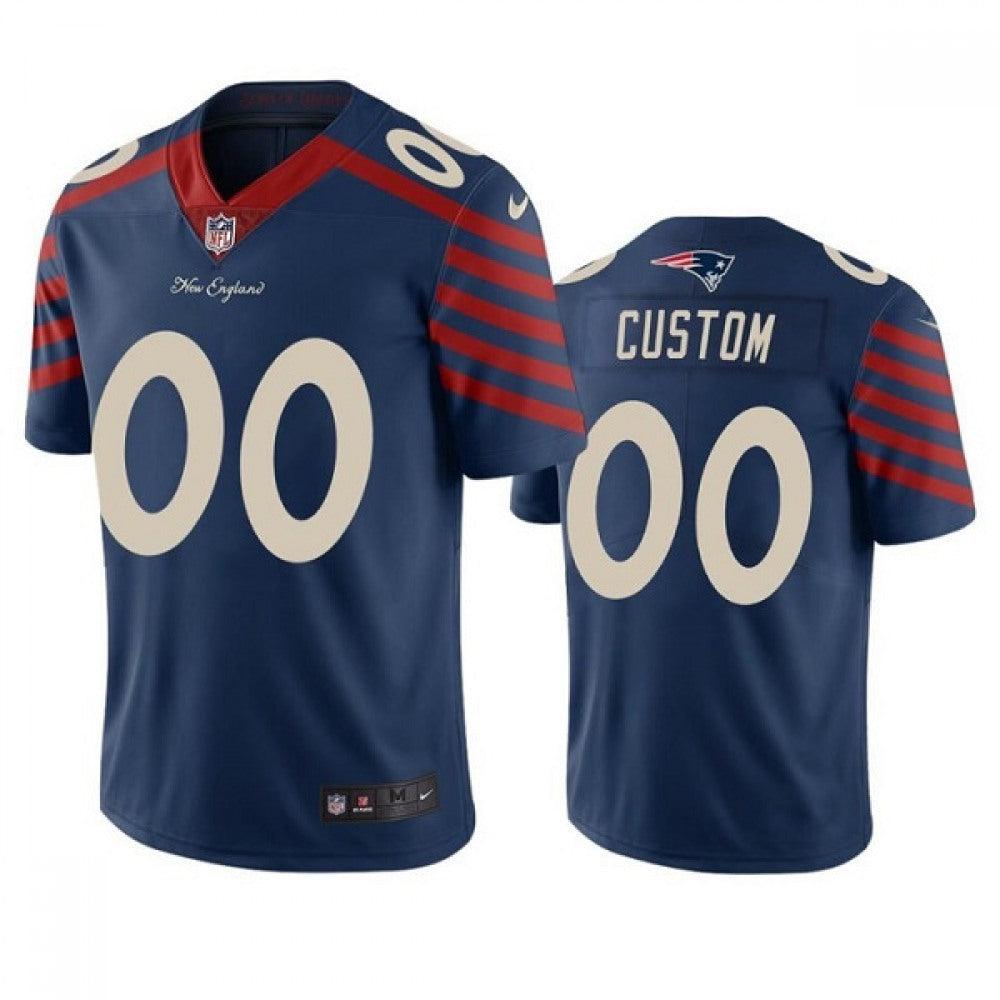 Men's New England Patriots Customized Navy City Edition Stitched Jersey 