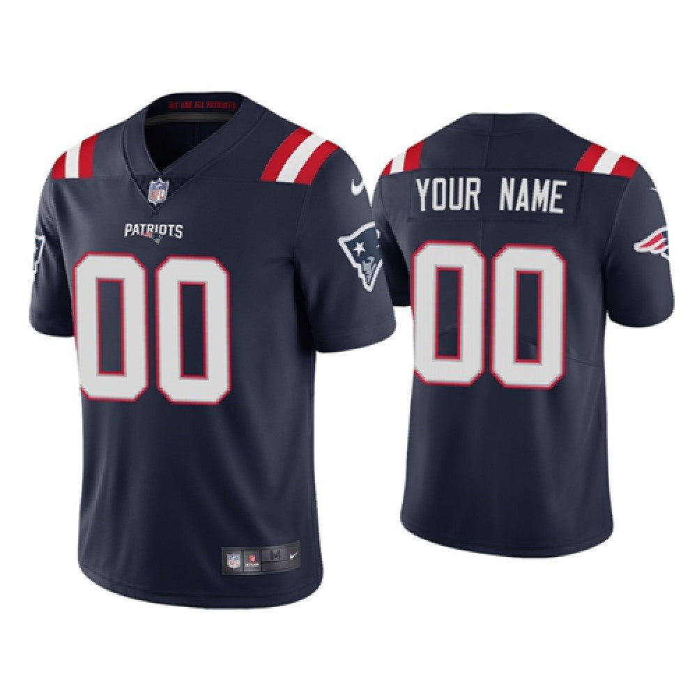 Men's New England Patriots Customized New Navy Vapor Untouchable Stitched Limited Jersey 