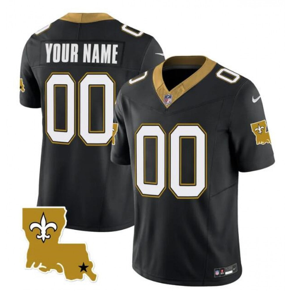 Men's New Orleans Saints Customized Black 2023 F.U.S.E. 1987 Legacy Vapor Stitched Jersey 