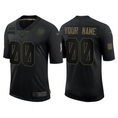 Men's New York Giants Customized 2020 Black Salute To Service Limited Stitched Jersey 