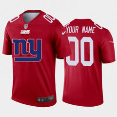 Men's New York Giants ACTIVE PLAYER Custom Red 2020 Team Big Logo Inverted Legend Stitched Jersey 