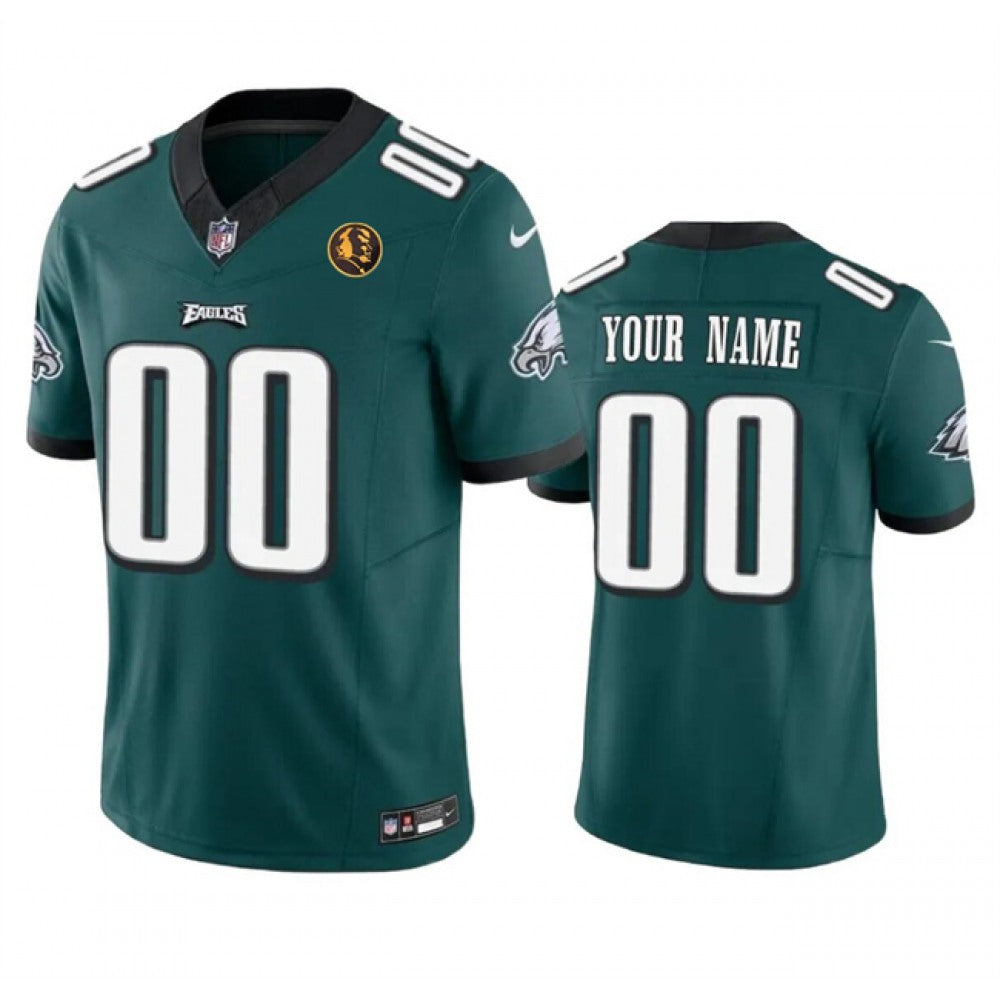 Men's Philadelphia Eagles Active Player Custom Green 2023 F.U.S.E. With John Madden Patch Vapor Limited Stitched Football Jersey 
