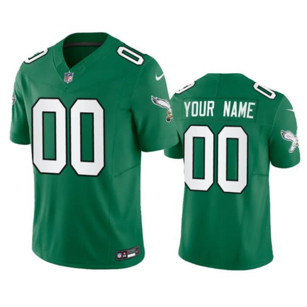 Men's Philadelphia Eagles Customized Green 2023 F.U.S.E. Vapor Untouchable Stitched Football Jersey 